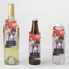 Crachá de fotos | NOIVADO | Etiqueta de Arranjo da