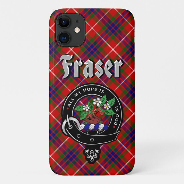 Crachá de Fraser Clan e Capa de telefone de Tartan (Verso)
