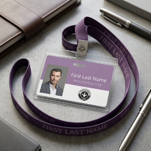 Crachá de Funcionário com Logo de Foto Moderna em 