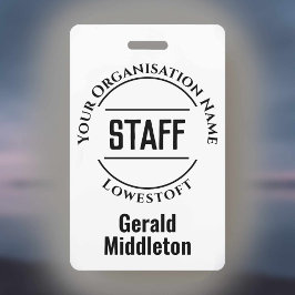 Crachá de Funcionário. Crachá Oficial de Membro da