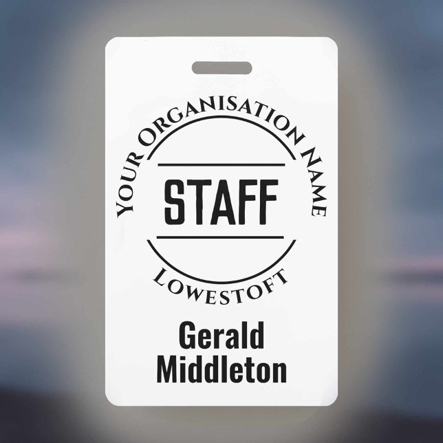 Crachá de Funcionário. Crachá Oficial de Membro da (Criador carregado)