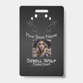 Crachá de Funcionário da Fase da Lua Gradiente