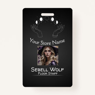 Crachá de Funcionário da Fase da Lua Gradiente