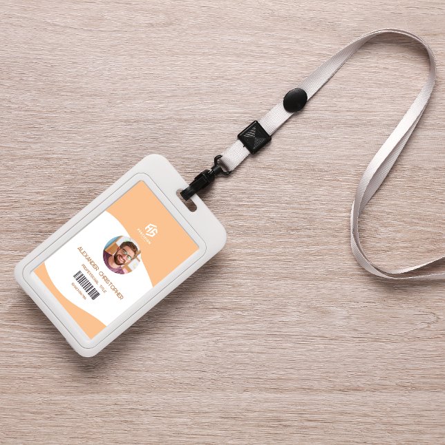 Crachá de Funcionário de Empresa Minimalista Moder (Criador carregado)