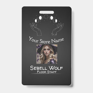 Crachá de Funcionário de Fase Lunar Gradiente