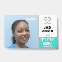 Crachá de Funcionário de Hospital com Foto Grande