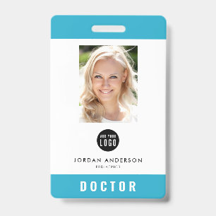 Crachá de Funcionário Médico com Cor Editável Adic