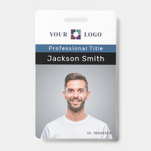 Crachá de funcionário minimalista personalizado co