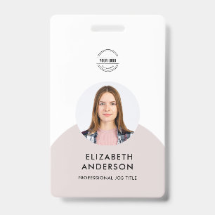 crachá de funcionário minimalista personalizado pa