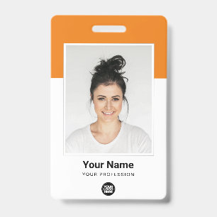 Crachá de Funcionário Personalizado com Foto, Códi