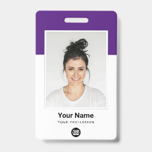 Crachá de Funcionário Personalizado com Foto, Códi