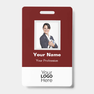 Crachá de Funcionário Personalizado com Foto, Códi