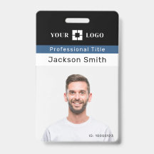 Crachá de funcionário personalizado com foto e nom