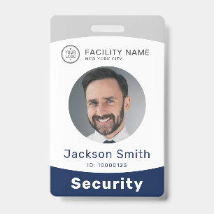 Crachá de funcionário personalizado com foto e nom