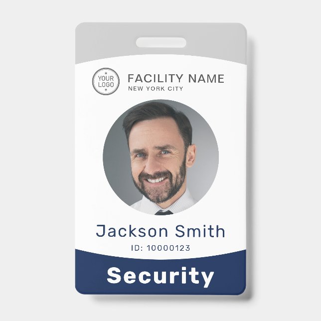 Crachá de funcionário personalizado com foto e nom (Frente)
