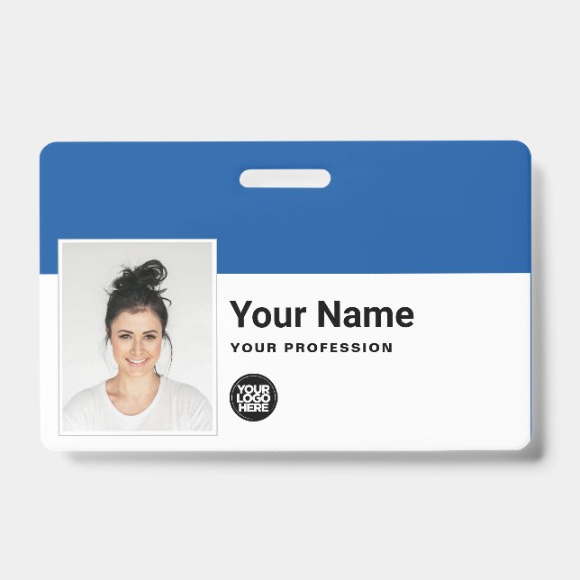 Crachá de Funcionário Personalizado - Foto, Código (Frente)