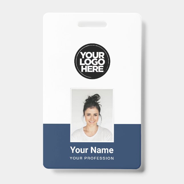 Crachá de Funcionário Personalizado - Foto, Código (Frente)