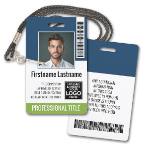 Crachá de Funcionário Personalizado - Foto, Código
