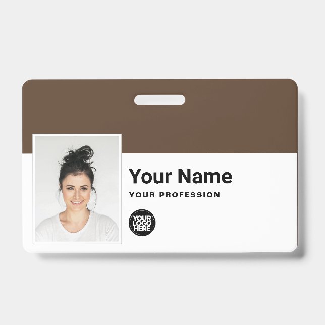 Crachá de Funcionário Personalizado - Foto, Código (Frente)