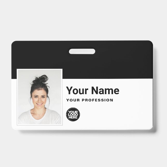 Crachá de Funcionário Personalizado - Foto, Código (Frente)