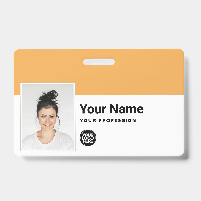 Crachá de Funcionário Personalizado - Foto, Código (Frente)