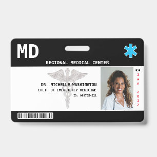 Crachá de ID com Foto Personalizada do Funcionário