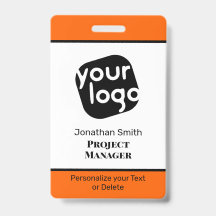 Crachá de ID de Conferência Personalizada Mínima M