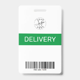 Crachá de ID de Crachá de Entrega Minimalista Simp
