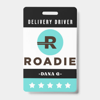 Crachá de ID de Entrega de Roadie