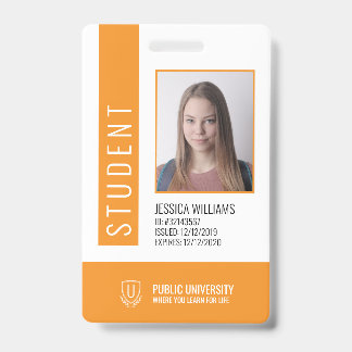 Crachá de ID de Estudante da Universidade de Moder