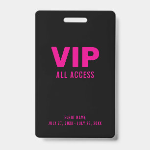 Crachá de ID de Evento de Passagem de Acesso com V