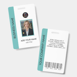 Crachá de ID de Foto com Logotipo Empresarial Pers