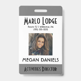 Crachá de ID de Foto Personalizado do Funcionário 