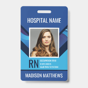 Crachá de ID de Fotografia de Funcionário Médico P
