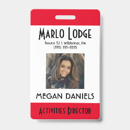 Crachá de ID de Fotografia de Funcionário Personal