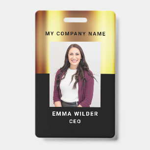 Crachá de ID de Fotografia Personalizada