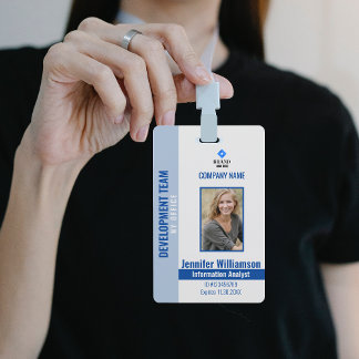 Crachá de ID de Funcionário com Código QR de Segur