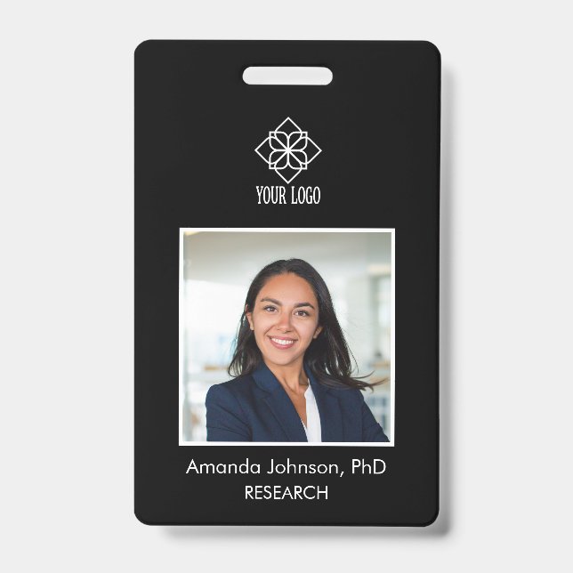Crachá de ID de Funcionário com Logotipo Personali (Frente)