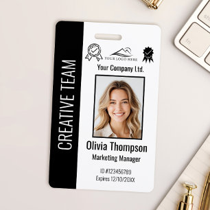 Crachá de ID de Funcionário Corporativo Personaliz