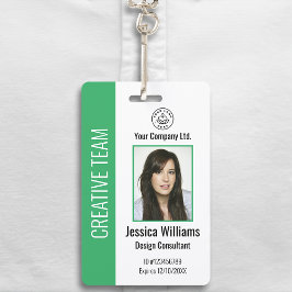 Crachá de ID de Funcionário Corporativo Personaliz