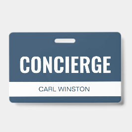 Crachá de ID de Funcionário de Concierge de Hotel 