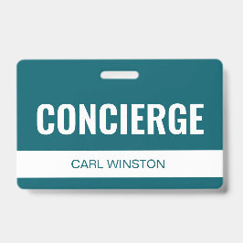 Crachá de ID de Funcionário do Concierge do Hotel 