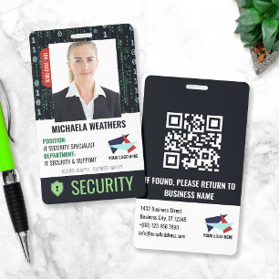 Crachá de ID de Funcionário do Escudo de Segurança