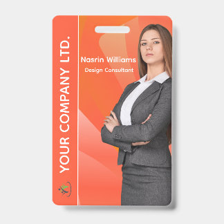 Crachá de ID de Funcionário Personalizado