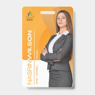 Crachá de ID de Funcionário Personalizado