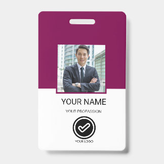 Crachá de ID de Funcionário Personalizado