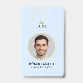 Crachá de ID de Funcionário Personalizado com Foto