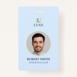 Crachá de ID de Funcionário Personalizado com Foto
