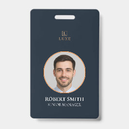 Crachá de ID de Funcionário Personalizado com Foto