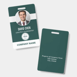 Crachá de ID de Funcionário Personalizado com Foto